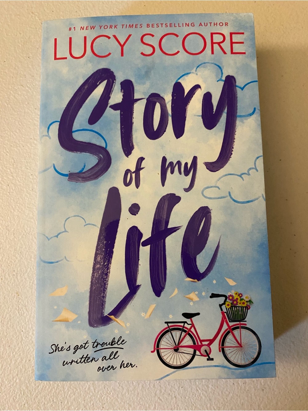 Story of My Life by Lucy Score (Story Lake #1) with Sprayed Edges